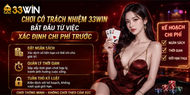 Chơi có trách nhiệm 33Win bắt đầu từ việc xác định chi phí trước