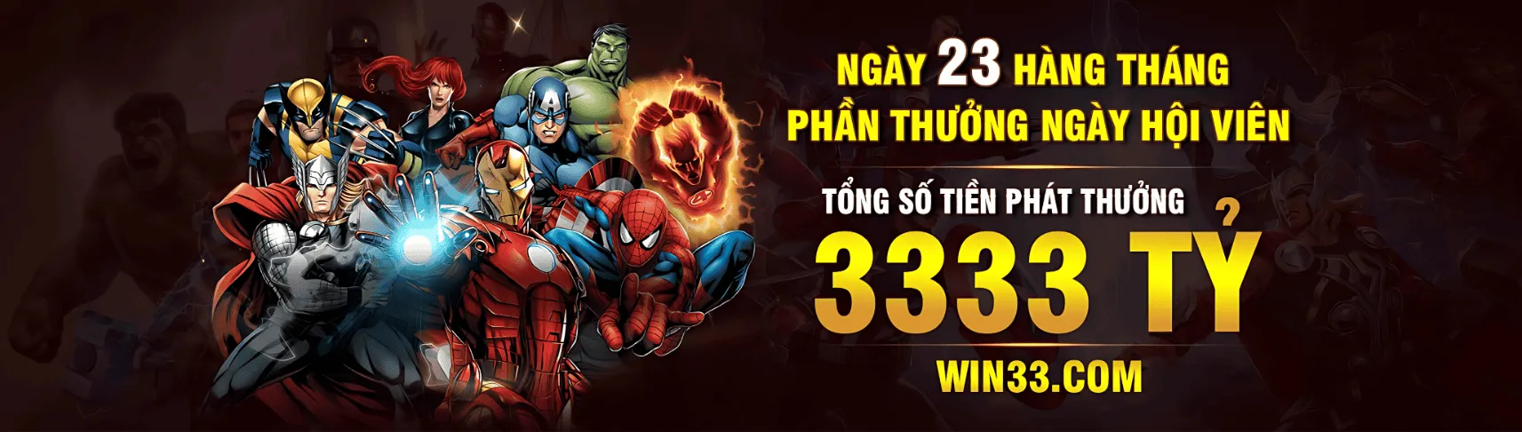 Banner ngày vàng 33win