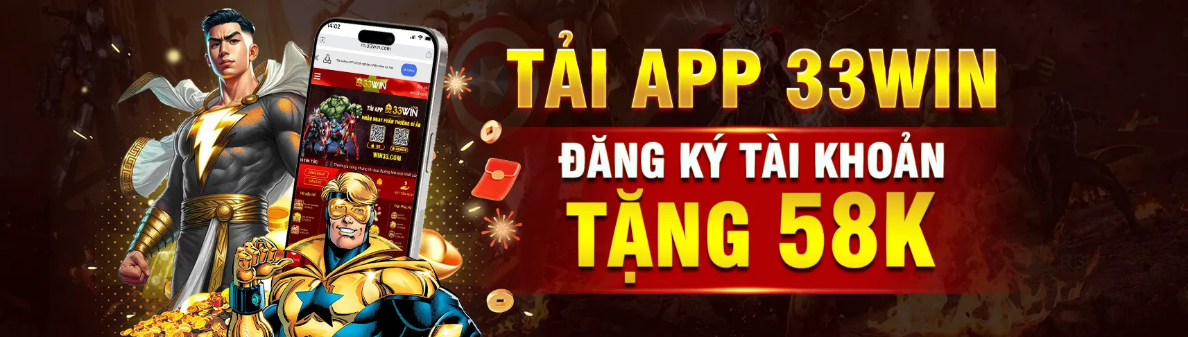 banner tải app 33win